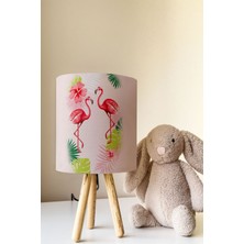 Talia Home Flamingo Desenli Çocuk Odası Abajur Masa Lambası TLAB-251