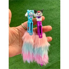 Meyra Accessories 2 Adet Sanrio Kawaii Kuromi Cinnamorol Peluş Tükenmez Kalem 6 Mürekkep Renkli Hediyelik Çok Özel