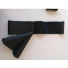 Mavi Yüzüklü Nubuk-Noktalı Deri Direksiyon Kılıfı ve Noktalı Deri Körük Kombin