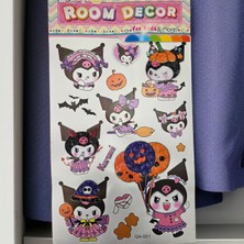 Meyra Accessories Sanrio Kuromi Büyük Boy Duvar Sticker Çıkartmaları Kuromi Süsleme Çocuk Odası Eğlence Dekor Peluş