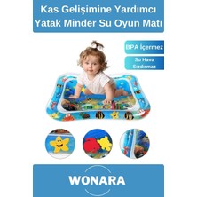 Wonara Dayanıklı Bpa Içermez Güvenli Eğlenceli Bebek Kas Gelişimine Yardımcı Yatak Minder Su Oyun Matı