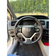 Honda Fb 7 Kristal Karbonlu Orijinal Kaplama Deri Direksiyon Kılıfı