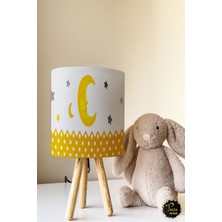 Talia Home Ay Yıldız Desenli Çocuk Odası Abajur Masa Lambası TLAB-022