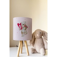 Talia Home Ayıcık Desen Çocuk Odası Abajur Masa Lambası TLAB-053