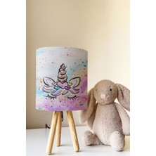 Talia Home Unicorn Desenli Çocuk Odası Abajur Masa Lambası TLAB-191