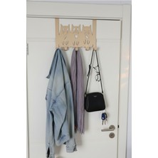 Grandmix Kedi Tasarımlı Kapı Arkası Askılık Çok Amaçlı Düzenleyici