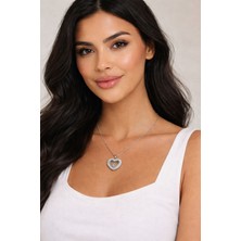 Ipekish Taşlı Kalp Kolye – Kristal Detaylı Şık Kadın Kolyesi – Sevgiliye & Özel Gün Hediyesi