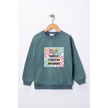 Dekim Moda Sweatshirt Kız Çocuk "kuran Hayatın Rehberi" Baskılı Pamuklu