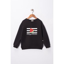 Dekim Moda Sweatshirt Çocuk "özgür Filistin" Baskılı Pamuklu