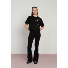 Loco Loco Kız Çocuk Süprem Fiyonk Işlemeli Tshirt