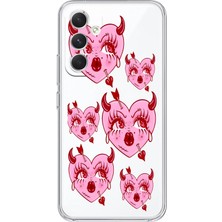 Manitoba Samsung Galaxy M34 Uyumlu Baskılı Yumuşak Silikon Şeffaf Telefon Kılıfı