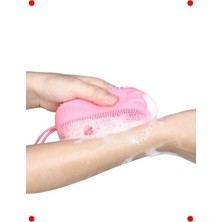 MarkEntegra Silikon Süngerli Masaj Etkili Duş Kesesi - Pembe