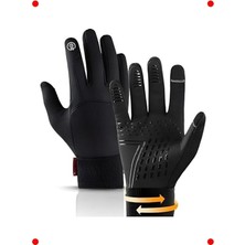 MarkEntegra Su Geçirmez Kaymaz Dokunmatik Kışlık Motosiklet Eldiveni (L)