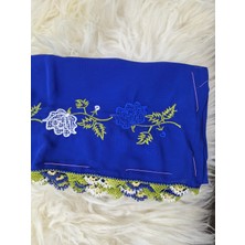 Hoaryage El Emeği Nakış Işlemeli Iğne Oyalı Namaz Örtüsü Çeyizlik Mevlit Başörtüsü Krep Kumaş 145X75 cm