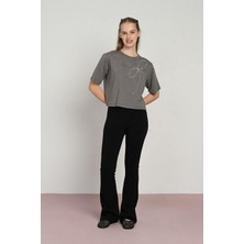 Loco Loco Kız Çocuk Süprem Fiyonk Işlemeli Tshirt