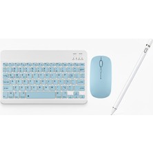 Redmud Teknoloji Xiaomi Tablet Modelleri ile Uyumlu Klavye Mouse ve Dokunmatik Kalem Seti 3 In 1 Blukey Trio