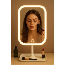 Duffa LED Işıklı Makyaj Aynası Şarjlı Dikdörtgen Ayna Şarjlı