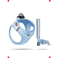 MarkEntegra Nefes Alan Göğüs Tasması & Gezdirme Seti, Açık Mavi