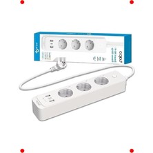 MarkEntegra Akıllı Wi-Fi Çoklu Priz: 3'lü, Hızlı Şarj, Uzaktan Kontrol