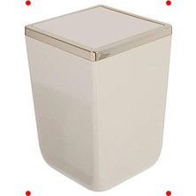 MarkEntegra Bej Altın Renkli 6 Litre Dekoratif Çöp Kovası