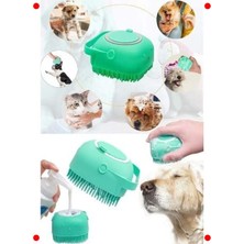 MarkEntegra Şampuan Hazneli Silikon Evcil Hayvan Yıkama Fırçası