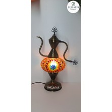 Zemaris Hediyelik El Yapımı Otantik Mozaik Ibrik/abajur (Büyük Camlı)