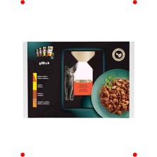 MarkEntegra Yetişkin Kediler Için Etli Yaş Mama Çeşitleri 4'lü Paket 340G