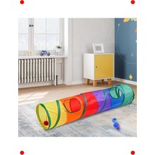 MarkEntegra Renkli Katlanabilir Evcil Hayvan Oyun Tüneli – Kedi Köpek