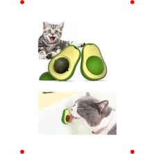MarkEntegra Avokado Kedi Nanesi Topu Yapışkanlı Kedi Oyuncağı