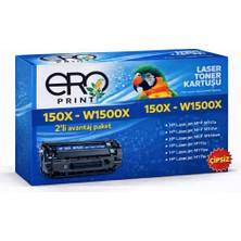 Ero Print HP W1500X - 150X Çipsiz Muadil Toner 2'li Avantaj Paket