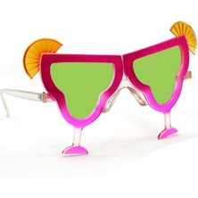 Go İthalat Margarita Parti Gözlüğü Pembe Renk 16X8 cm (5263)