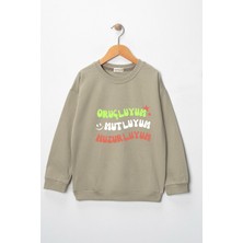 Dekim Moda Sweatshirt Çocuk "oruçluyum, Mutluyum" Baskılı Pamuklu
