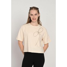 Loco Loco Kız Çocuk Süprem Fiyonk Işlemeli Tshirt