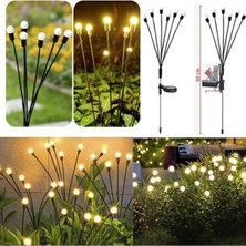 Eser Ticarett 2 Adet Solar Ateş Böceği Bahçe Lambası Güneş Enerjili LED Çim Aydınlatma Dekoratif Dış Mekan