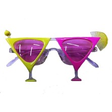 Eldenör Sarı Pembe Renk Martini Parti Gözlüğü