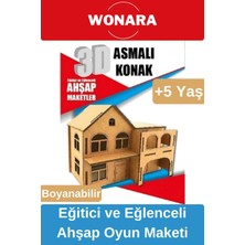 Wonara 3D Eğitici Zeka Geliştirici Boyanabilir Ahşap Puzzle - Ebeveyn ve Çocuk Için Demonte Oyun Maketi