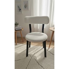 Evimse Mutfak Sandalyesi Kafe Restoran Modern Buklet Kumaşlı Sandalye - Metal Ayaklı Tasarım - Teddypro