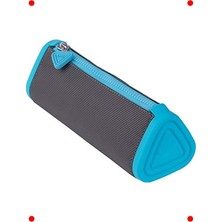 MarkEntegra Üçgen Tasarım Kalem Kutusu, Koyu Gri-Fosforlu Mavi