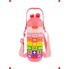 MarkEntegra Çocuk Pipetli Çelik Termos Matara – Pembe 430ML