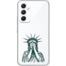 Manitoba Samsung Galaxy A04S Uyumlu Baskılı Yumuşak Silikon Şeffaf Telefon Kılıfı