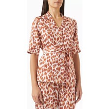 Eres Tlemeda Ipek Twill Kırmızı Gömlek Lüks ve Zarif Ev Giyimi