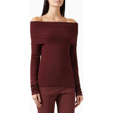 Marella Corinne Yün Omzu Açık Triko Kazak, Feminen ve Zarif Şıklık