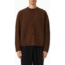 Le 17 Septembre Twisted Cardigan, Kuzu Yünü Karışımlı Hırka, Rahat Silüet
