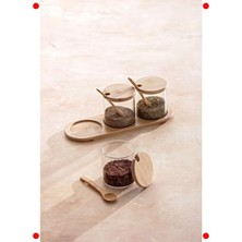 MarkEntegra 3'lü Borosilikat Cam Baharat Takımı