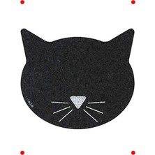 MarkEntegra Kedi Yüzlü Geri Dönüştürülmüş Kauçuk Mama Altlığı