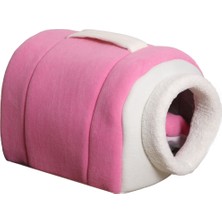 Nerotex Taşınabilir Kedi Yatağı Yuvası Pembe Yıkanabilir Taşınabilir