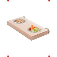 MarkEntegra Yemlikli Doğal Ahşap Kuş Tüneği - Ağaç Dalı Tasarım