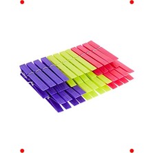 MarkEntegra 24'lü Standart Boy Plastik Çamaşır Mandalı Paketi