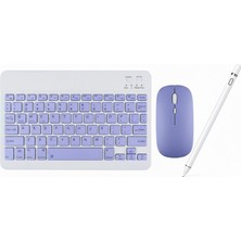 Redmud Teknoloji Ipad Tablet Modelleri ile Uyumlu Klavye Mouse ve Dokunmatik Kalem Seti 3 In 1 Blukey Trio