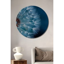 Teona Ahşap Karakalem Görünümlü Karahindiba Sanat Ahşap Dekoratif Tablo Yuvarlak Duvar Tablosu